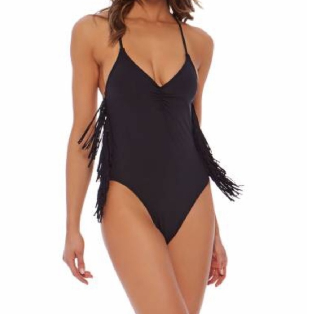 One Piece Swimsuit With Fringes